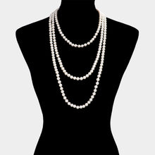 Load image into Gallery viewer, Cream Pearl Long Necklace
