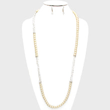 Load image into Gallery viewer, Cream Stone Accented Pearl Necklace
