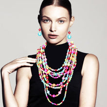 Load image into Gallery viewer, Pearl Multi Strand Bib Necklace
