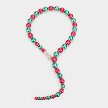 Load image into Gallery viewer, Red Pearl Beaded Snake Open Necklace
