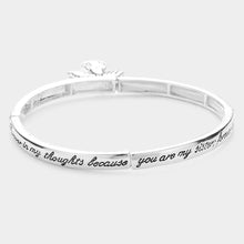 Load image into Gallery viewer, Silver Sister&#39;s Blessing Angel Stretch Bracelet
