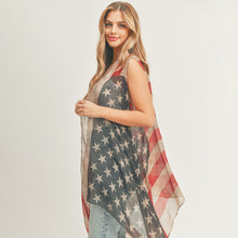 Load image into Gallery viewer, Vintage American Flag Vest Poncho
