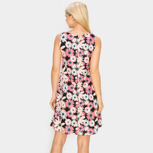 Load image into Gallery viewer, Pink Bloom Flower Patterned A-Line Dress
