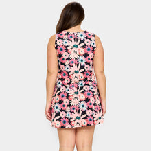 Load image into Gallery viewer, Pink Bloom Flower Patterned A-Line Dress
