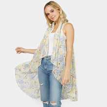 Load image into Gallery viewer, Yellow Flower Printed Round Vest
