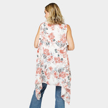 Load image into Gallery viewer, White Flower Printed Vest
