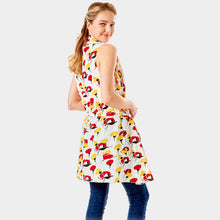 Load image into Gallery viewer, White Abstract Floral Vest Cover up
