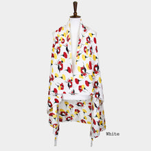 Load image into Gallery viewer, White Abstract Floral Vest Cover up
