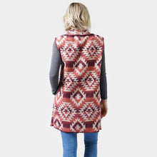 Load image into Gallery viewer, Red Western Patterned Pocket Vest
