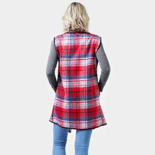 Load image into Gallery viewer, Red Plaid Check Vest With Pocket
