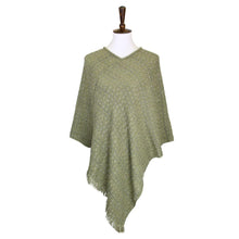 Load image into Gallery viewer, Olive Green Solid Plaid Poncho
