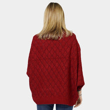 Load image into Gallery viewer, Burgundy Diamond Knit Shrug Vest
