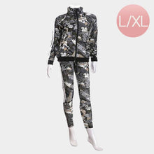 Load image into Gallery viewer, Gray Side Double Stripe Detail Track Jacket Pants Set
