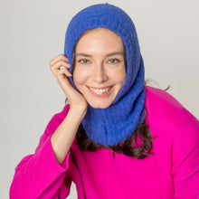 Load image into Gallery viewer, Blue Solid Snood Hat
