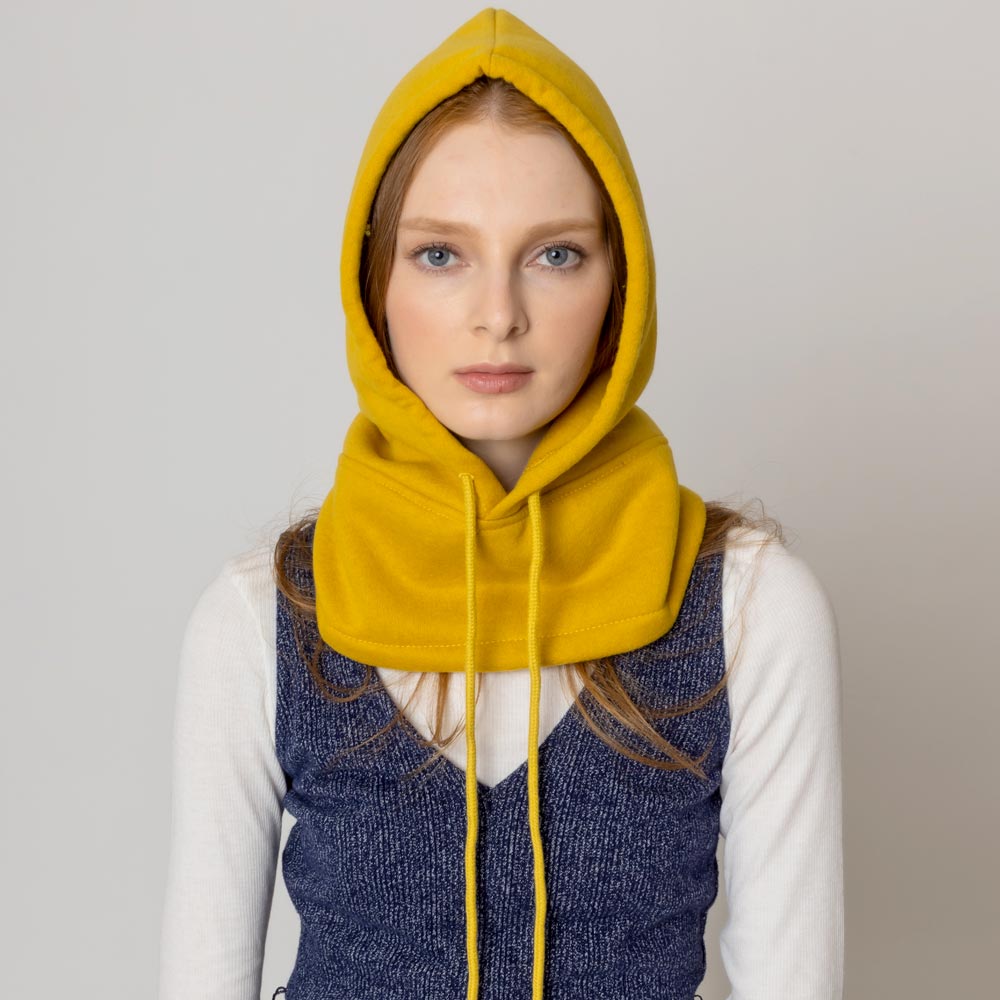 Yellow Sporty String Snood Hat