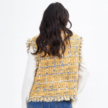 Load image into Gallery viewer, Yellow Plaid Tweed Vest
