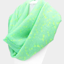 Load image into Gallery viewer, Green Dragonfly Polyester Infinity Spring Scarf
