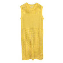 Load image into Gallery viewer, Yellow Chest Blocked Crochet Long Dress
