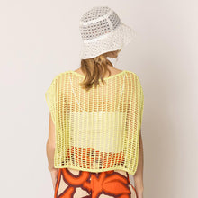 Load image into Gallery viewer, Yellow Crochet Poncho Vest
