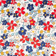 Load image into Gallery viewer, Navy Flower Pattern Scarf
