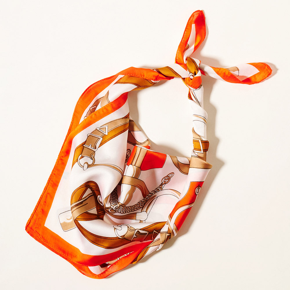 Orange Abstract Pattern Scarf