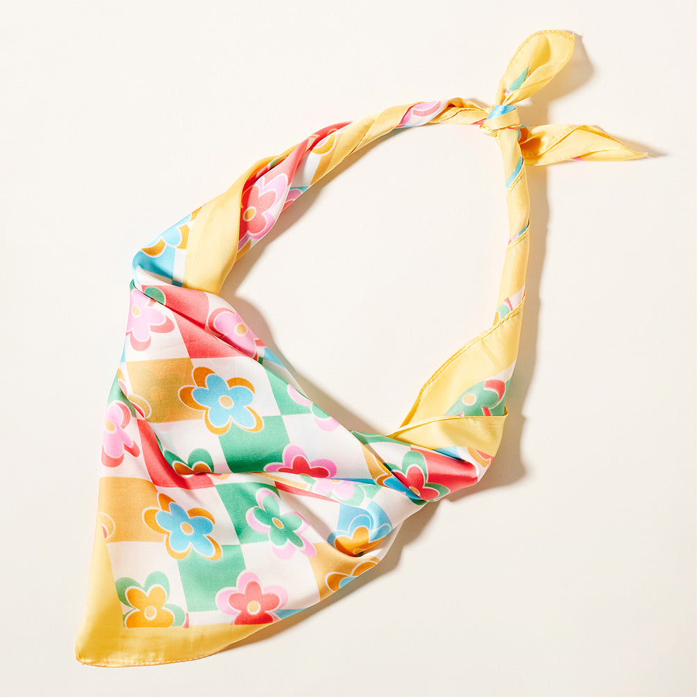 Yellow Flower Pattern Scarf