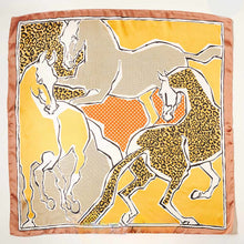 Load image into Gallery viewer, Mustard Abstract Horse Printed Scarf
