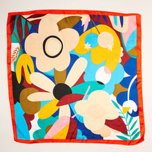 Load image into Gallery viewer, Orange Abstract Flower Printed Scarf
