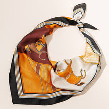 Load image into Gallery viewer, Orange Horse Print Scarf
