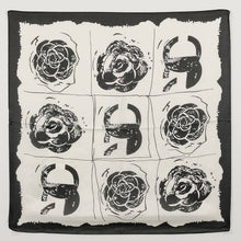 Load image into Gallery viewer, Black Flower Print Scarf
