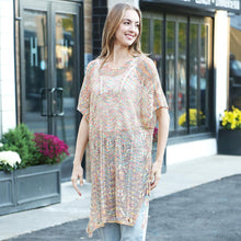 Load image into Gallery viewer, Orange Multicolored Tassel Slip Crochet Cover-Up Dress
