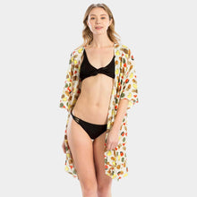 Load image into Gallery viewer, White Fruit Print Cover Up Poncho
