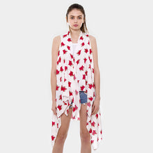 Load image into Gallery viewer, White Fox Pattern Cover Up Vest
