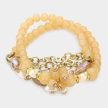 Load image into Gallery viewer, Boho Baroque Pearl Bead Stretch Bracelet
