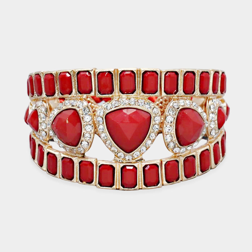 Red Stretch Bracelets