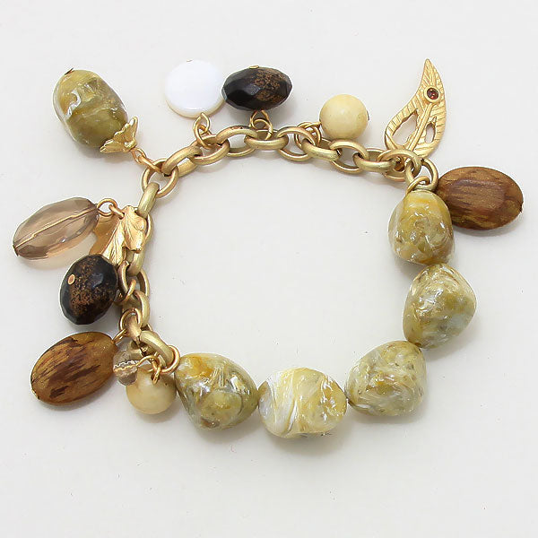 Gold Natural Stone Bracelet