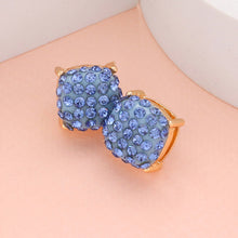 Load image into Gallery viewer, Stone Embellished Square Stud Earrings
