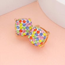 Load image into Gallery viewer, Stone Embellished Square Stud Earrings
