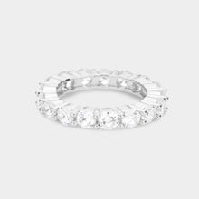 Load image into Gallery viewer, Silver CZ Round Accented Band Ring
