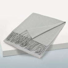 Load image into Gallery viewer, Silver Solid Color Pashmina Scarf Shawl
