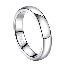 Load image into Gallery viewer, Men&#39;s 4mm Silver Polished Classic Wedding Band Ring - Unisex Wedding Rings
