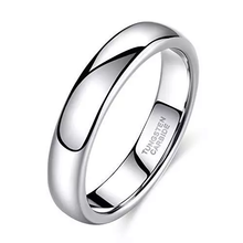 Load image into Gallery viewer, Men&#39;s 4mm Silver Polished Classic Wedding Band Ring - Unisex Wedding Rings
