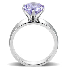 Load image into Gallery viewer, Amethyst Silver Womens Ring Solitaire Stainless Steel Zircoin Anillo Morado y Plata Para Mujer Solitario Acero Inoxidable - Jewelry Store by Erik Rayo
