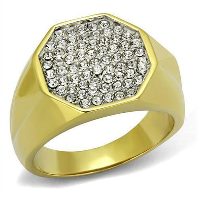 Anillo Color Oro Para Hombres y Ninos de Acero Inoxidable Diamantes Octagono - Jewelry Store by Erik Rayo