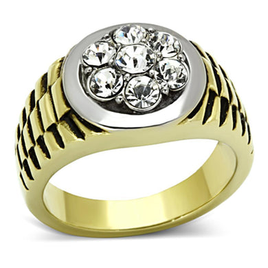 Anillo Color Oro Para Hombres y Ninos de Acero Inoxidable Flor de Diamantes - Jewelry Store by Erik Rayo