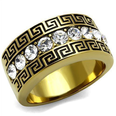 Anillo Color Oro Para Hombres y Ninos de Acero Inoxidable Italiano con Diamantes - Jewelry Store by Erik Rayo