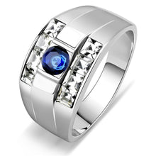 Load image into Gallery viewer, Anillo Color Plata Para Hombres y Ninos de Acero Inoxidable Crystal de Montana - Jewelry Store by Erik Rayo
