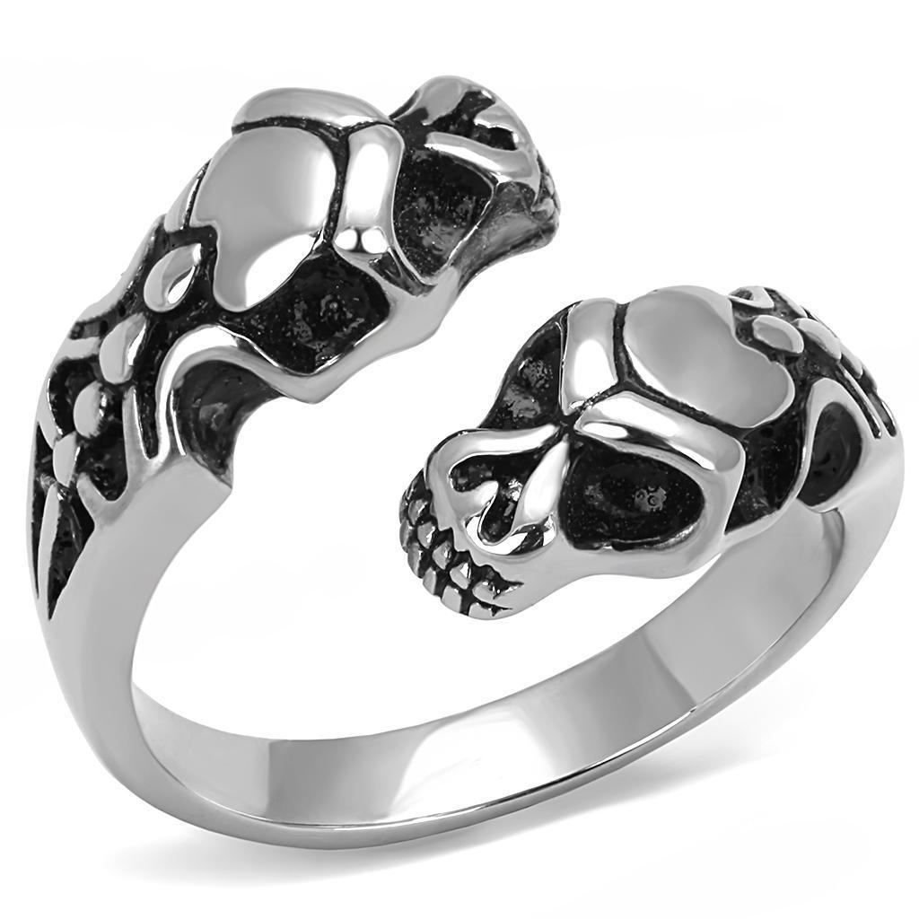 Anillo Color Plata Para Hombres y Ninos de Acero Inoxidable Esqueletos de Serpientes - Jewelry Store by Erik Rayo