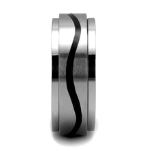 Load image into Gallery viewer, Anillo Color Plata Para Hombres y Ninos de Acero Inoxidable Linea Montana Negra - Jewelry Store by Erik Rayo
