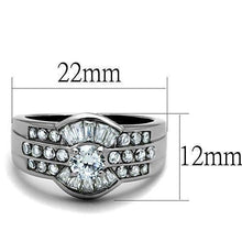Load image into Gallery viewer, Aztec Wedding Rings for Women Engagement Cubic Zirconia Promise Ring Set for Her in Silver Tone - Jewelry Store by Erik Rayo
